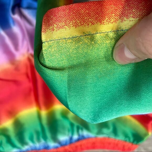 Bp. Be Proud By Bp Gender Inclusive Satin Shorts In Red Multi Rainbow Ombre - Picture 7 of 9